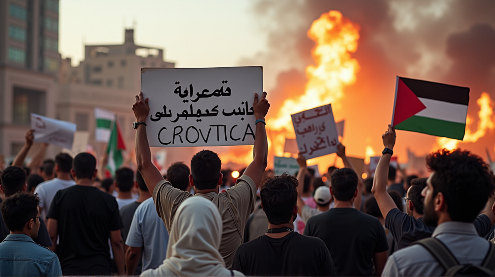 イスラエルのガザでの行動に対するイエメンでの数千人の抗議集会