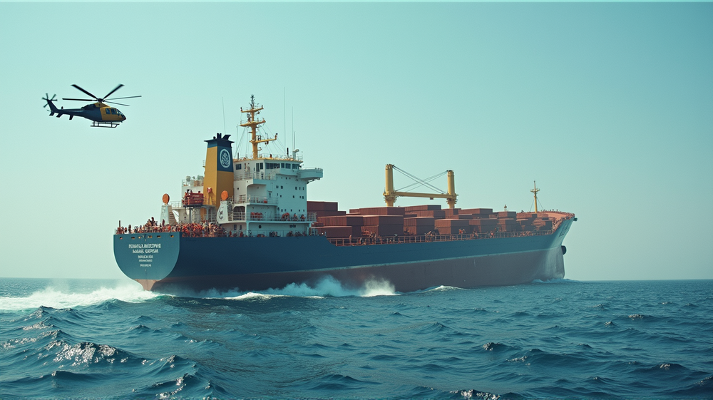 フーシによる攻撃でリベリアの貨物船が紅海で沈没：救助活動が進行中