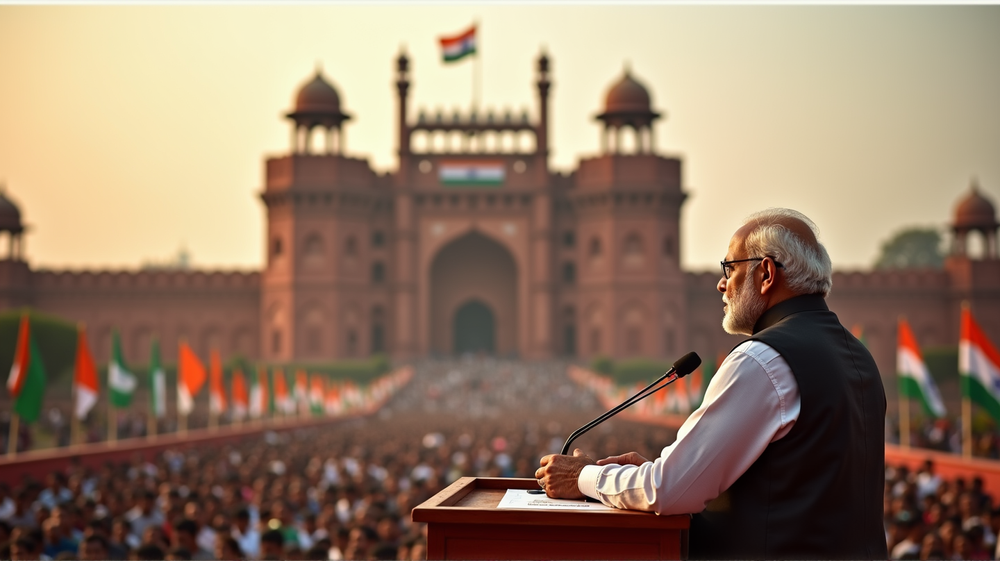 モディ首相、独立記念日の演説で歴史的なRSSへの賛辞を浴びせ話題に