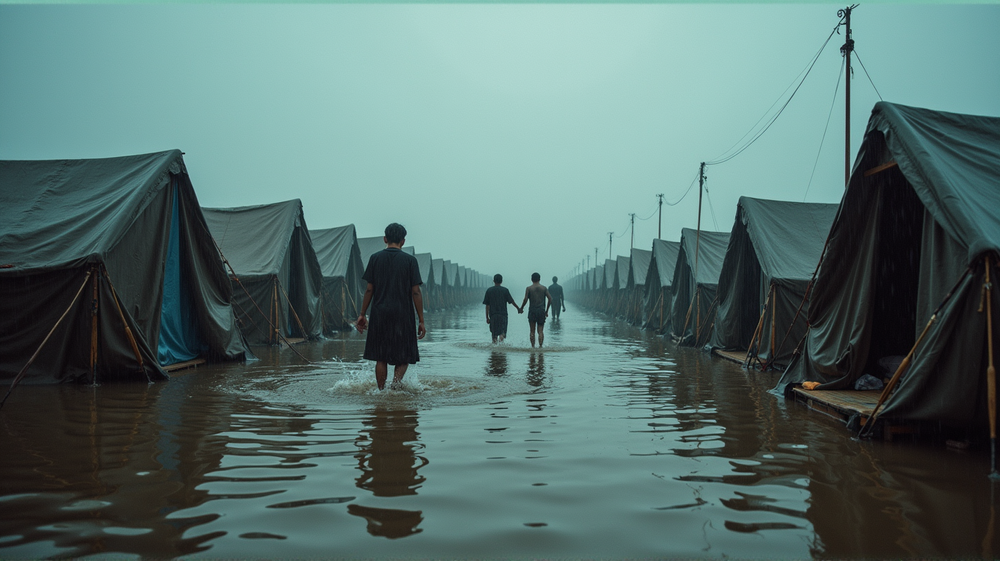 悲劇的な冬の雨：天候と戦争の中でのガザの苦境
