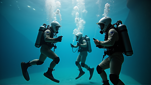 アクシオム4の水中脱出訓練が観客を魅了