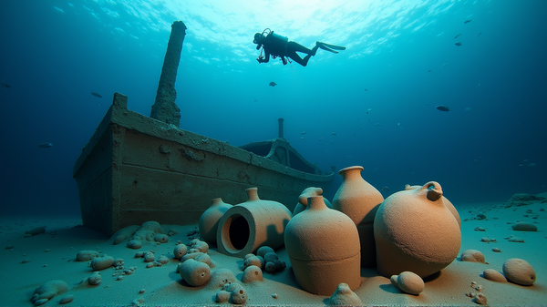 古代の難破船が完璧な遺物と共に浮上：海事史へのダイブ