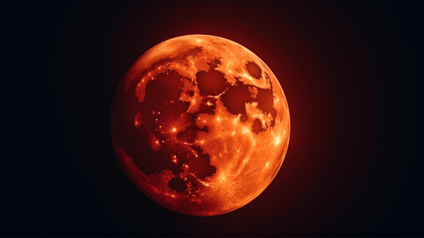 天体の壮麗さ: 血の月が世界を魅了する
